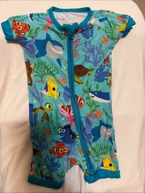 Little Sleepies Disney Finding Nemo Shorty 6–12 Months EUC